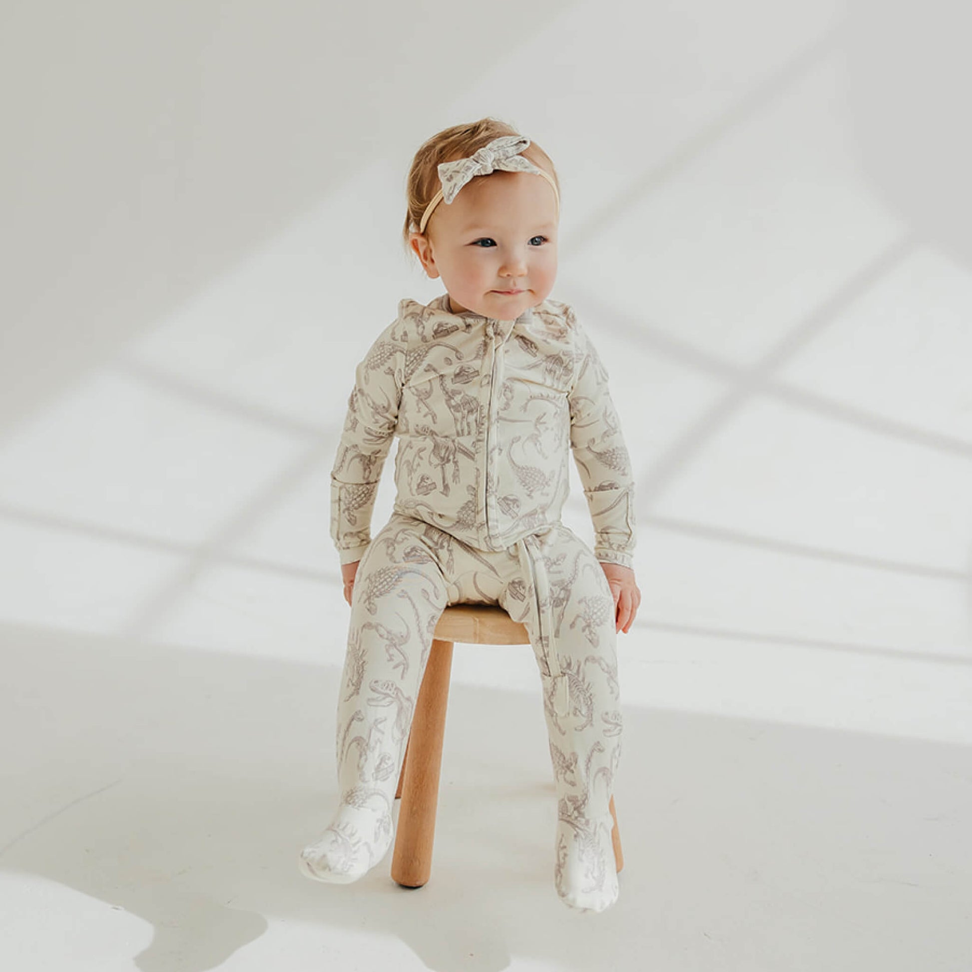 Zip-Up Footie Pajama - Jurassic Park Fossils